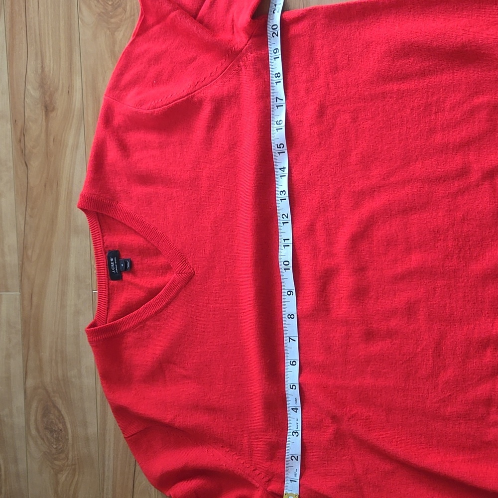 J.Crew Men's Merino Wool Sweater in Tomato Red MEDIUM - Picture 9 of 11
